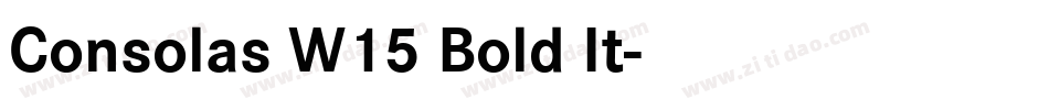 Consolas W15 Bold It字体转换